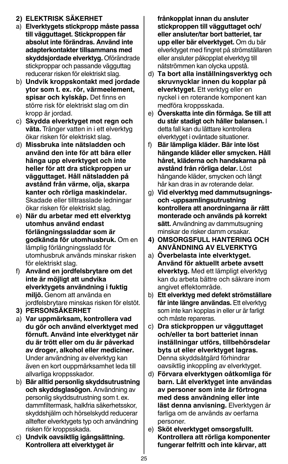 Skil 2436 AA User Manual | Page 25 / 164