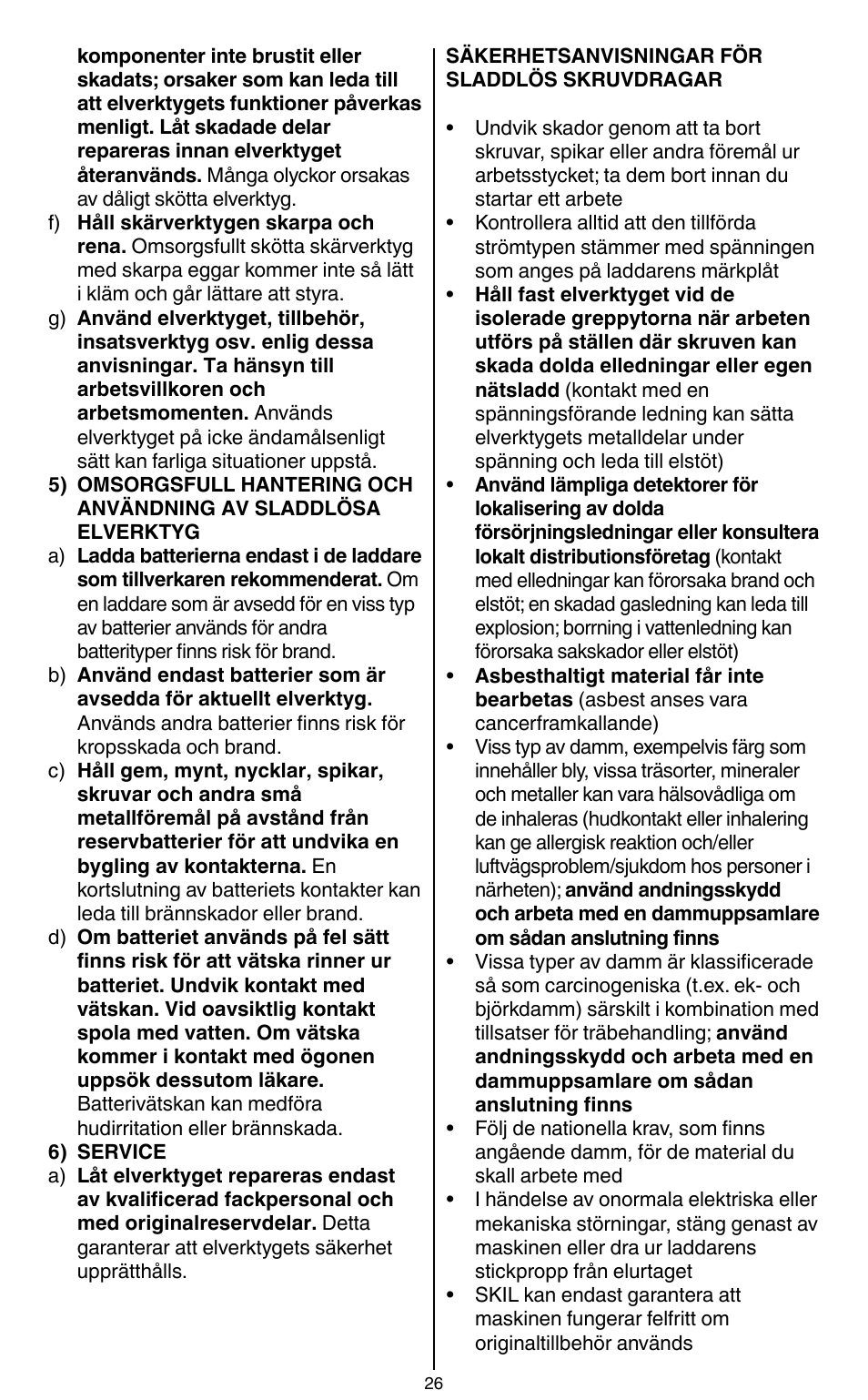 Skil 2436 AA User Manual | Page 26 / 164