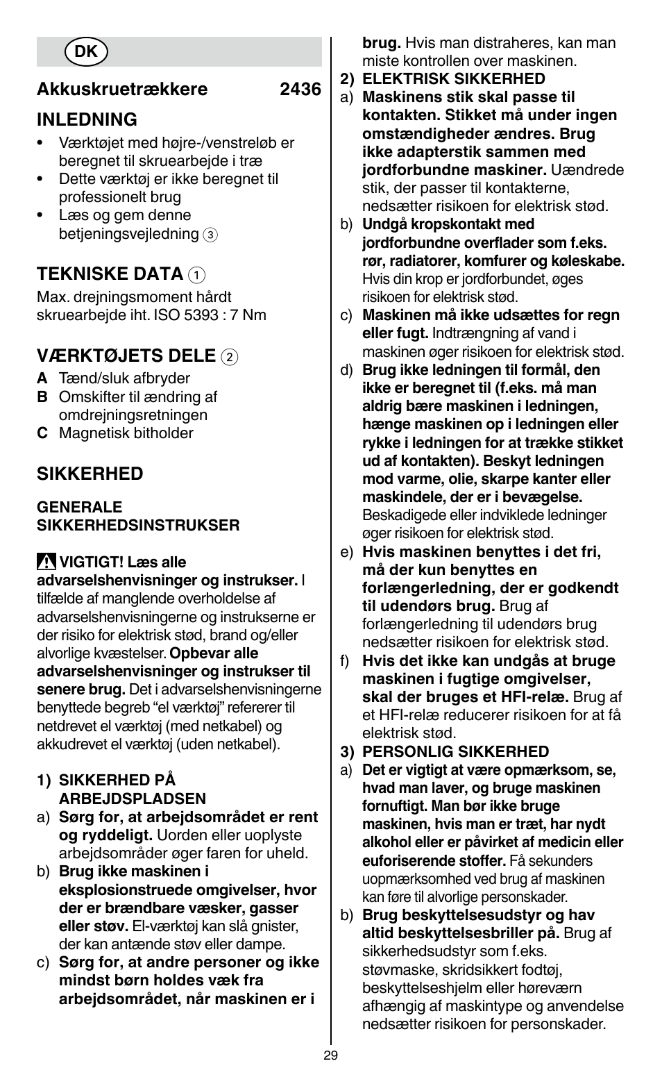 Skil 2436 AA User Manual | Page 29 / 164