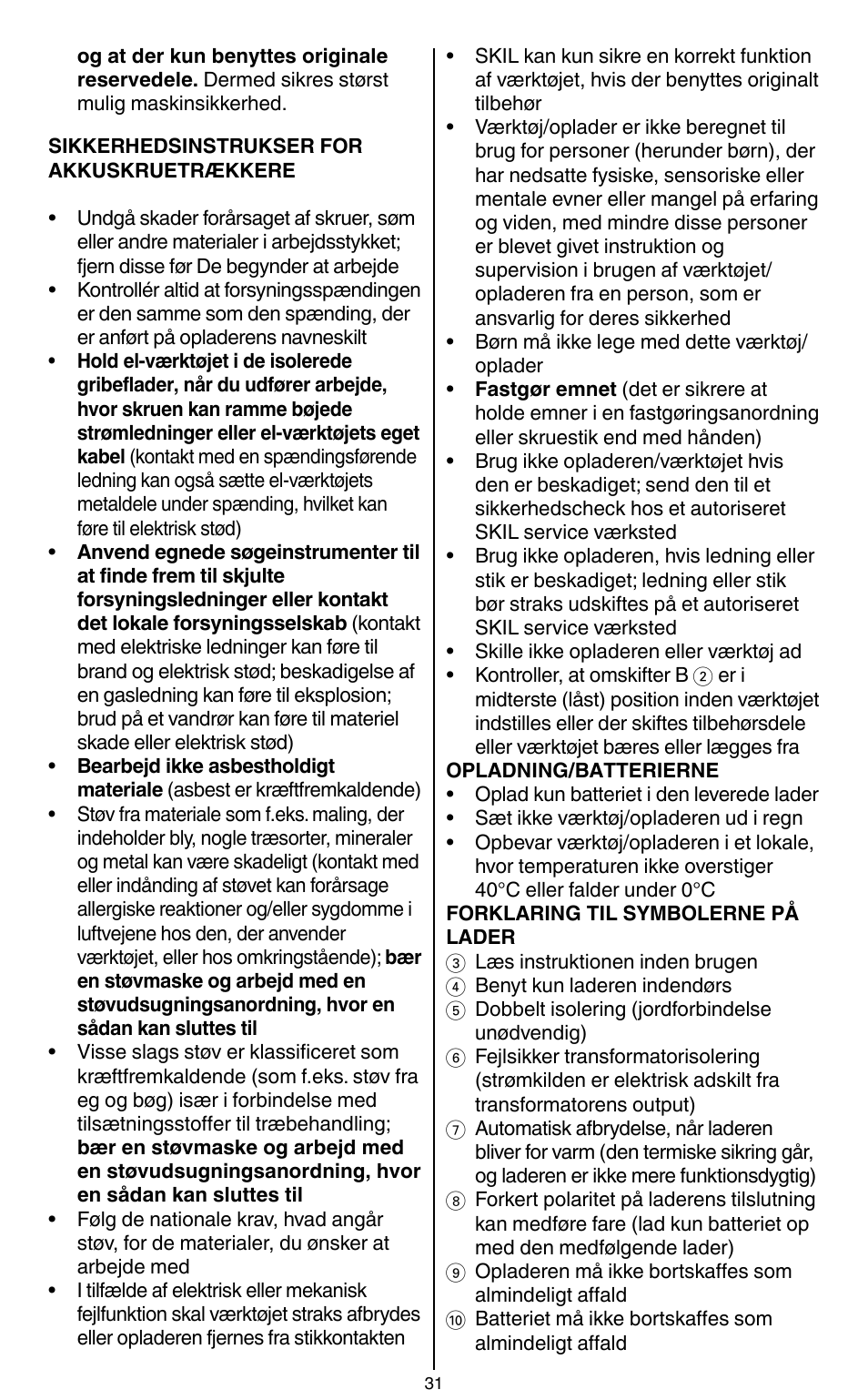 Skil 2436 AA User Manual | Page 31 / 164