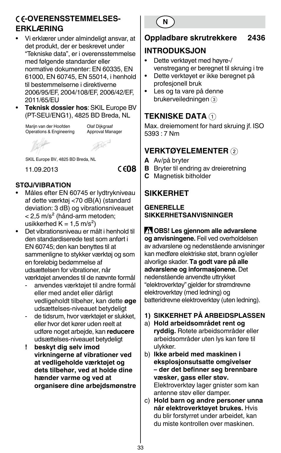 Skil 2436 AA User Manual | Page 33 / 164