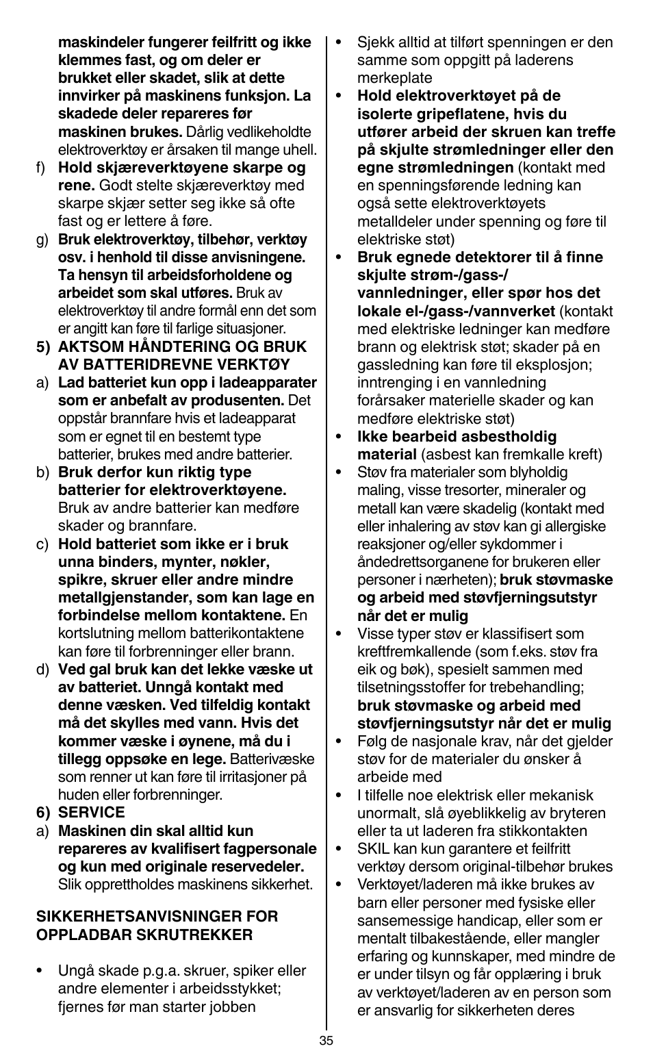 Skil 2436 AA User Manual | Page 35 / 164