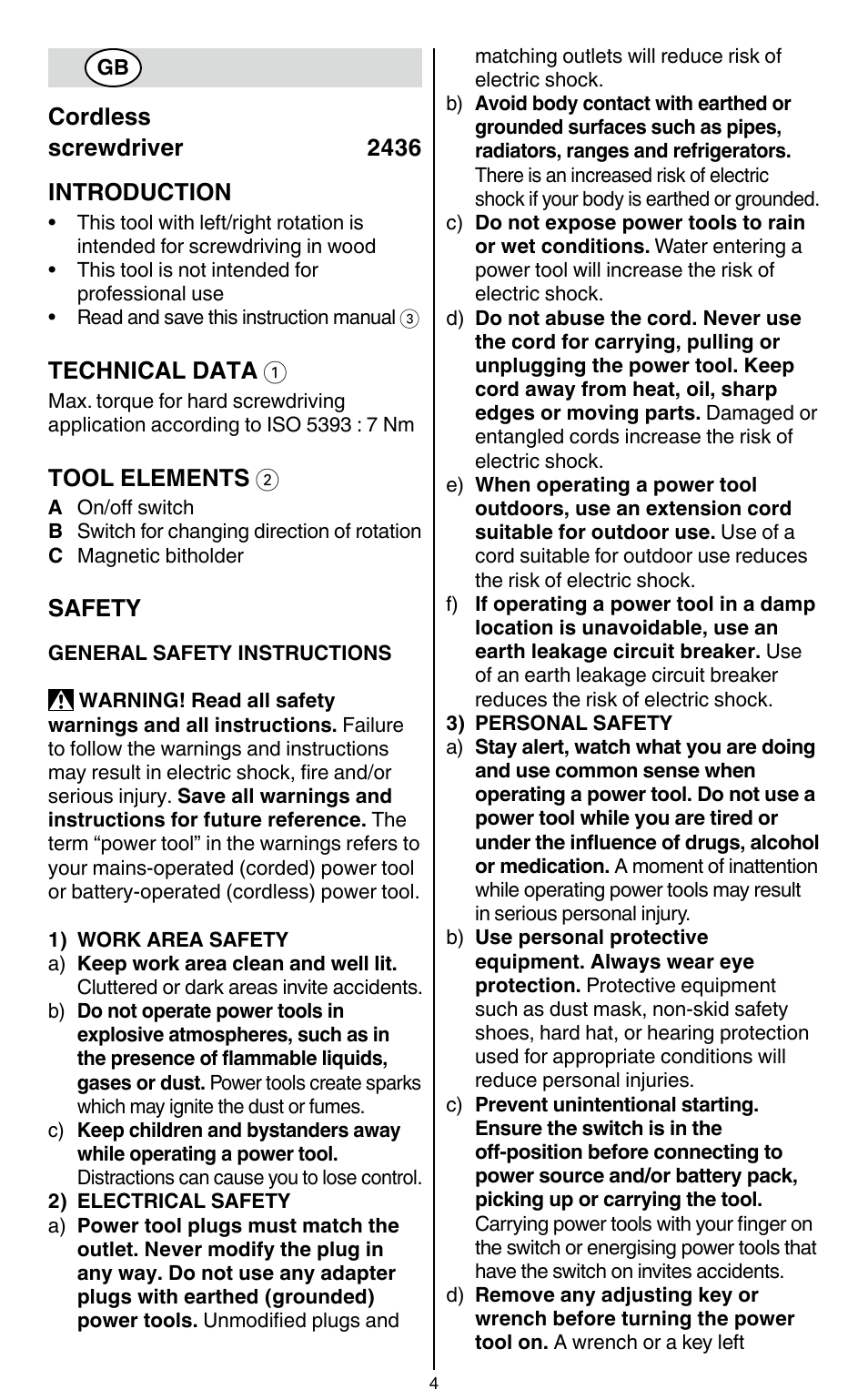 Skil 2436 AA User Manual | Page 4 / 164