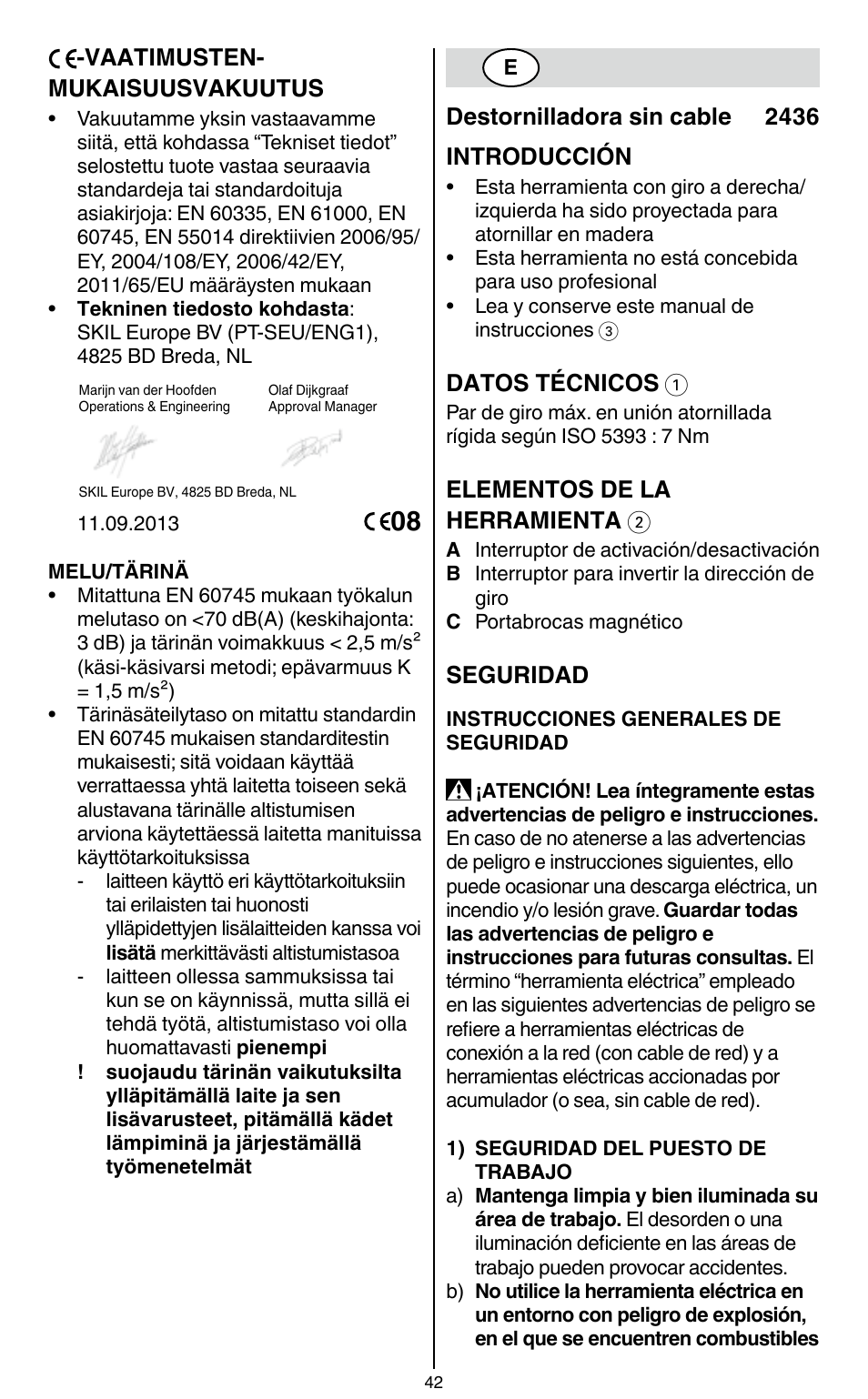Skil 2436 AA User Manual | Page 42 / 164