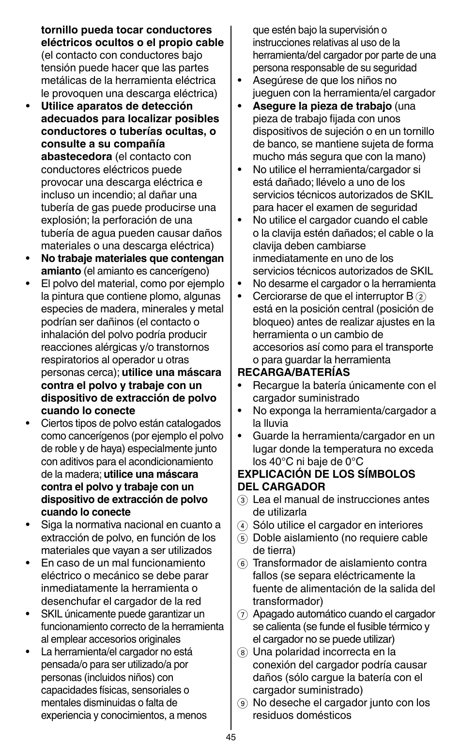 Skil 2436 AA User Manual | Page 45 / 164