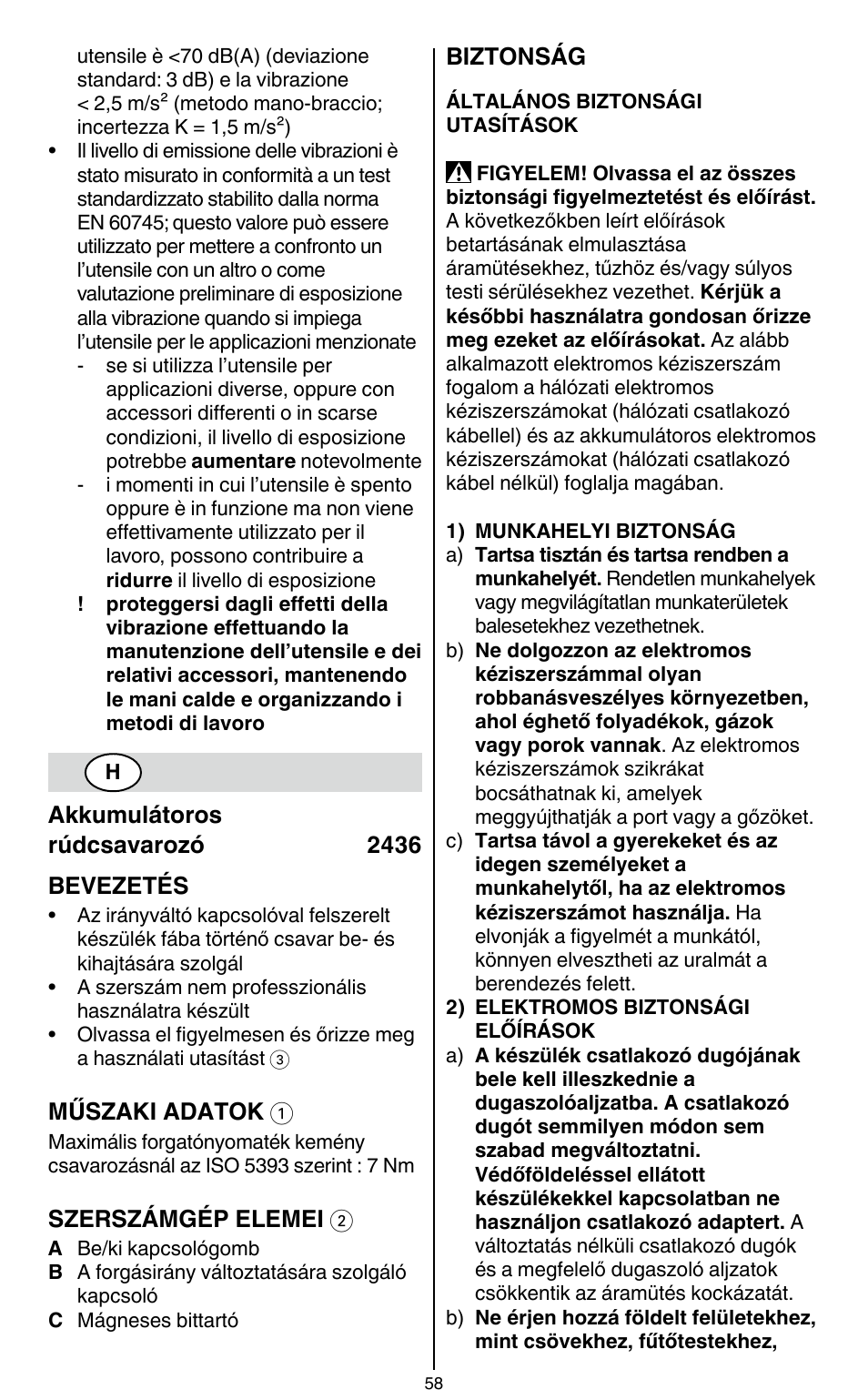 Skil 2436 AA User Manual | Page 58 / 164