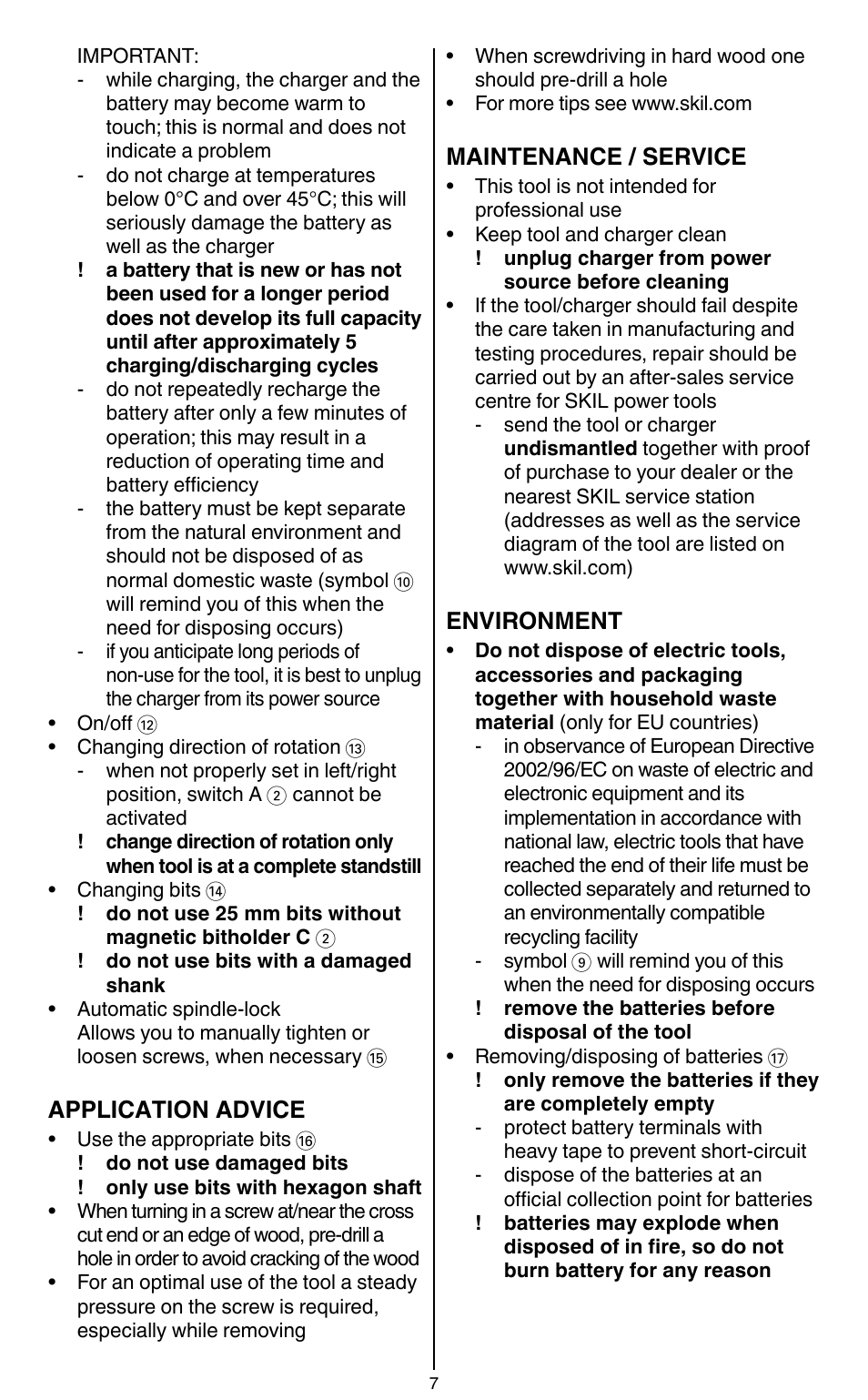Skil 2436 AA User Manual | Page 7 / 164