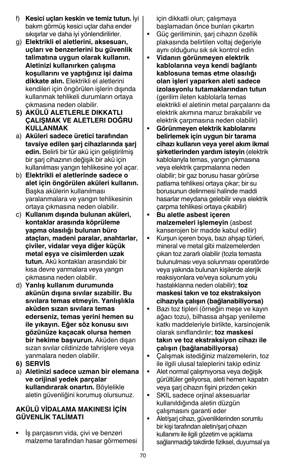 Skil 2436 AA User Manual | Page 70 / 164
