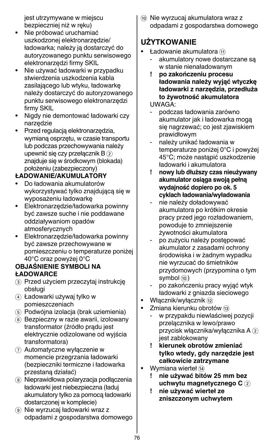 Skil 2436 AA User Manual | Page 76 / 164