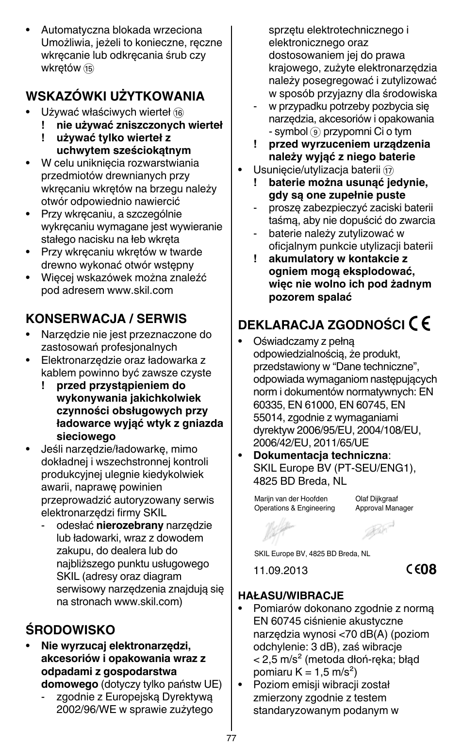Skil 2436 AA User Manual | Page 77 / 164