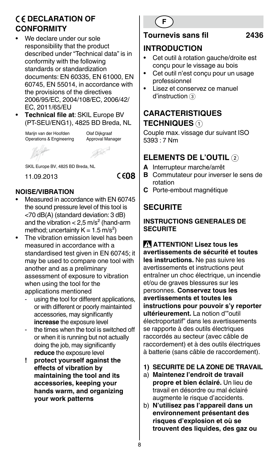 Skil 2436 AA User Manual | Page 8 / 164