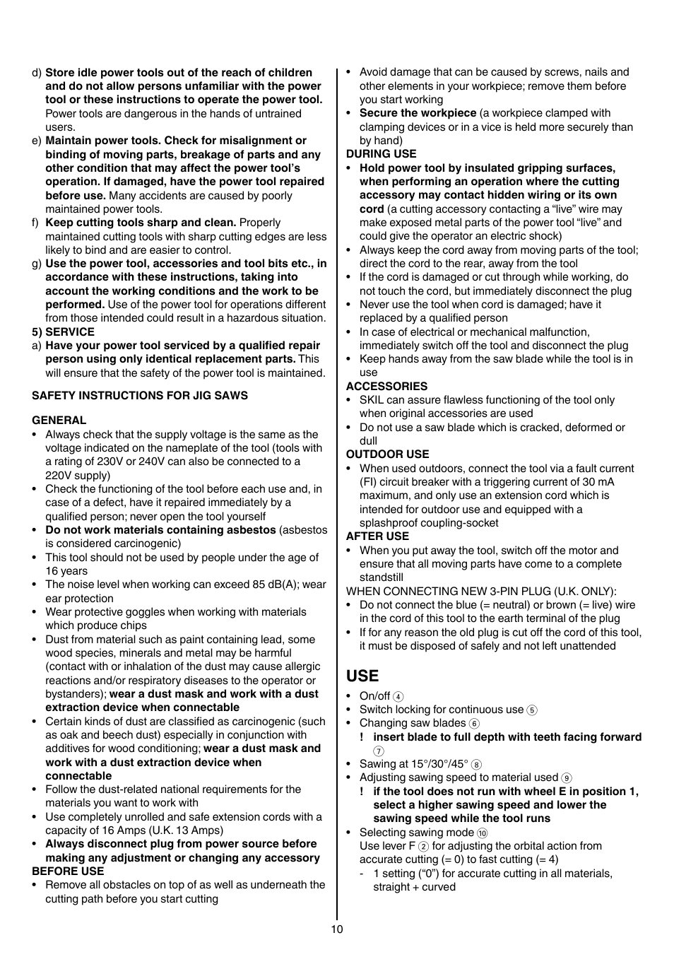 Skil 4581 CA User Manual | Page 10 / 116