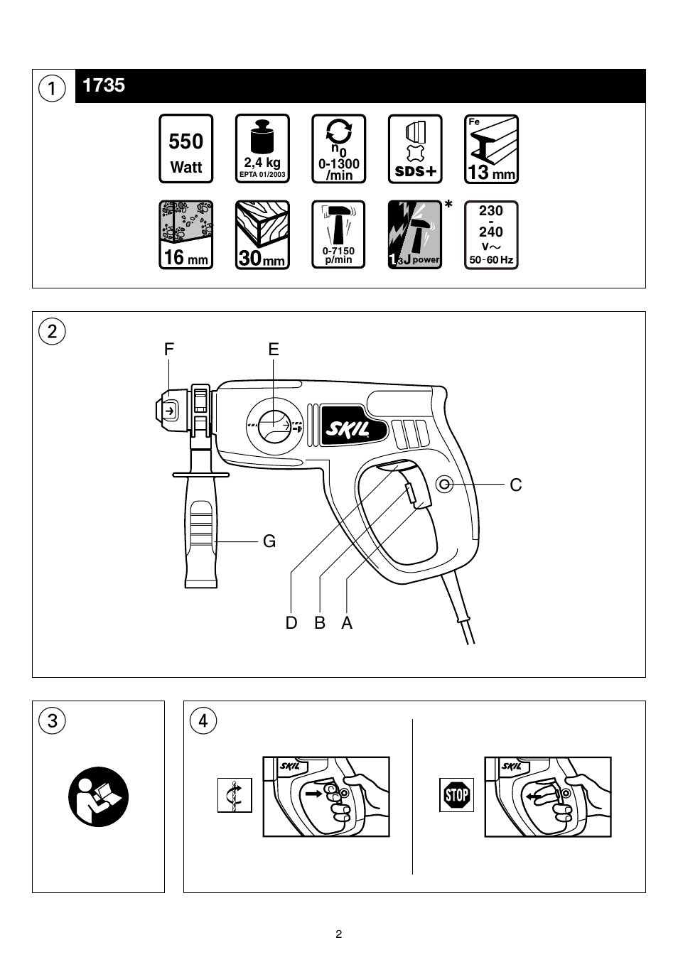 Skil 1735 AA User Manual | Page 2 / 116