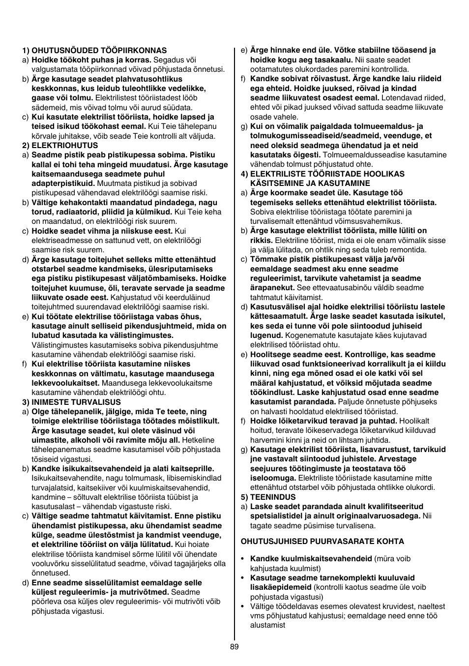 Skil 1735 AA User Manual | Page 89 / 116
