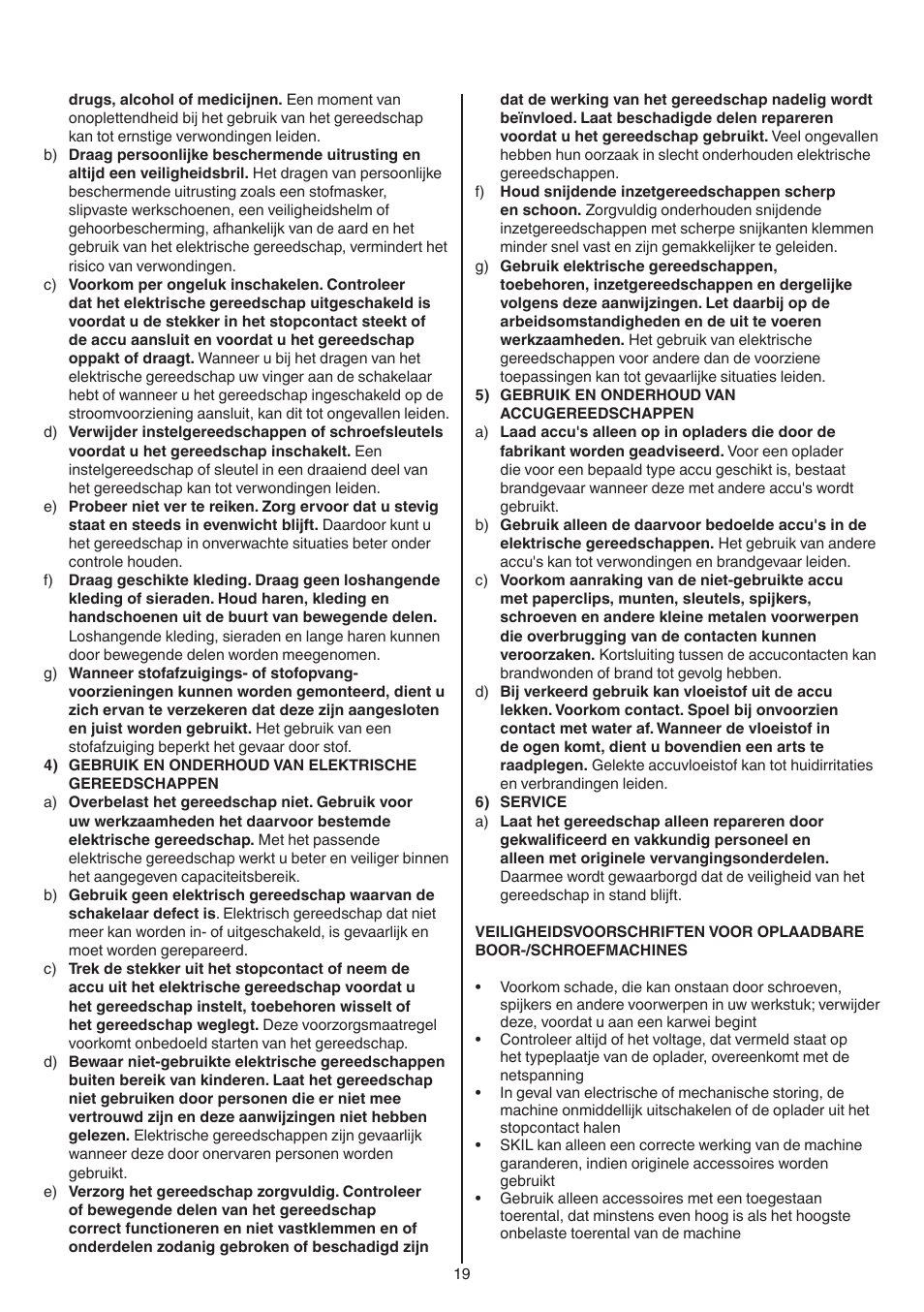 Skil 2016 AA User Manual | Page 19 / 128