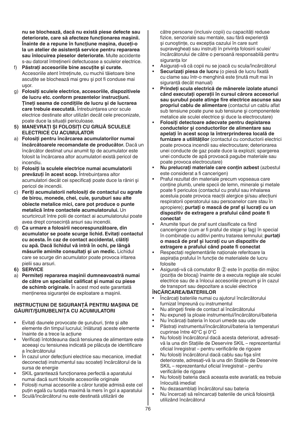 Skil 2016 AA User Manual | Page 76 / 128