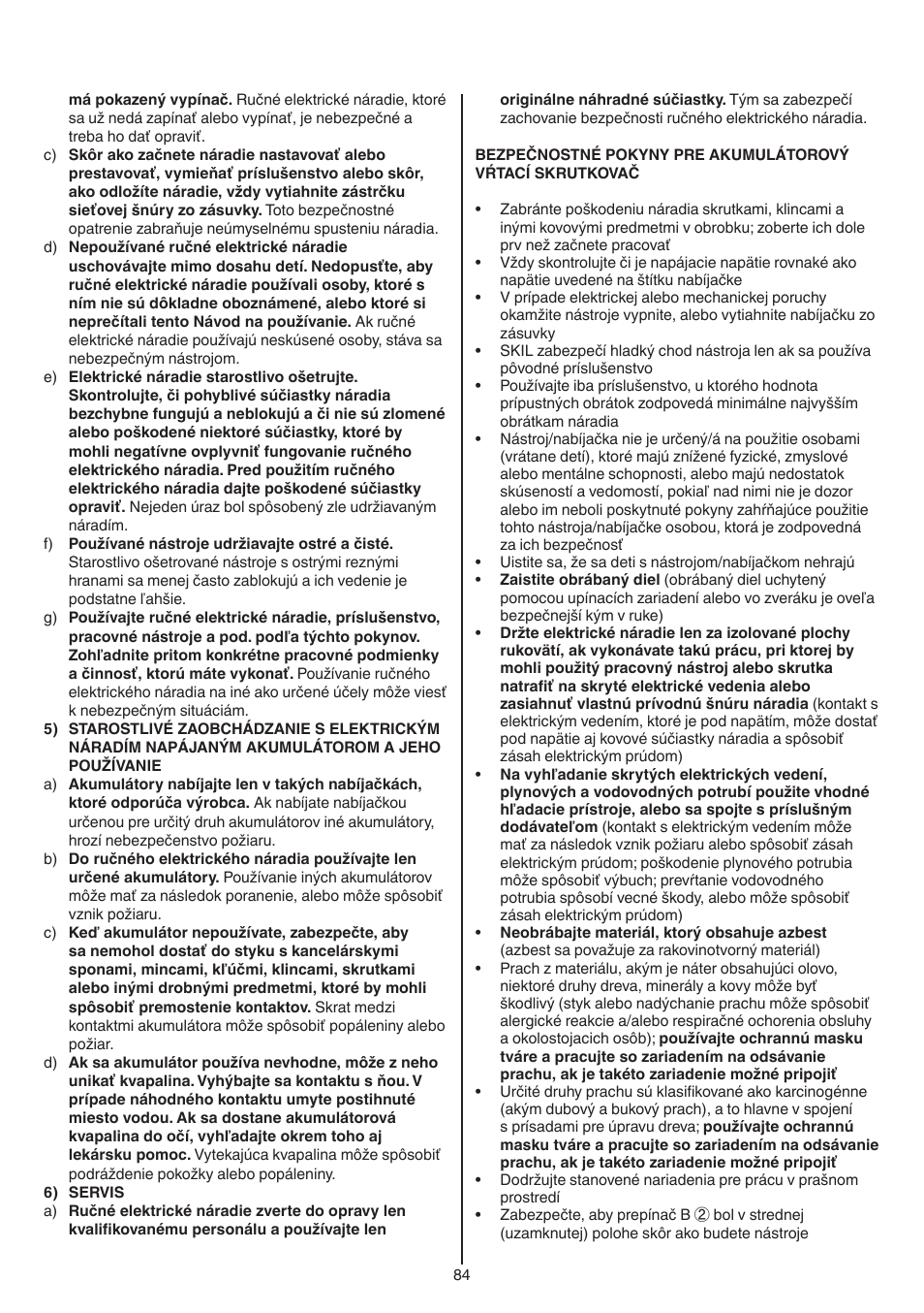 Skil 2016 AA User Manual | Page 84 / 128