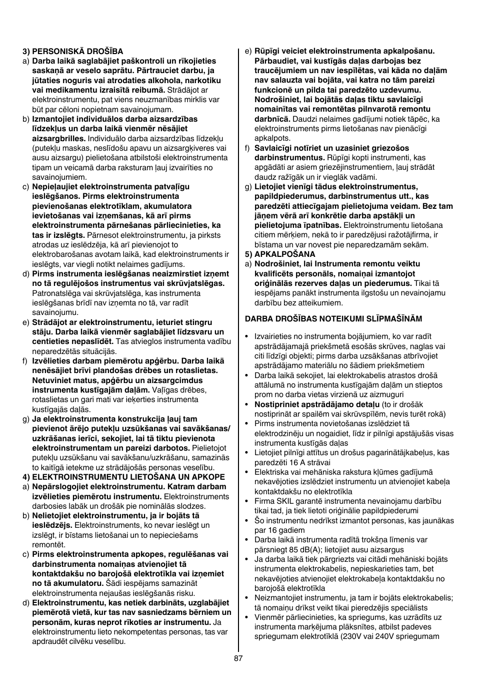 Skil 7207 AK (Octo) User Manual | Page 87 / 112