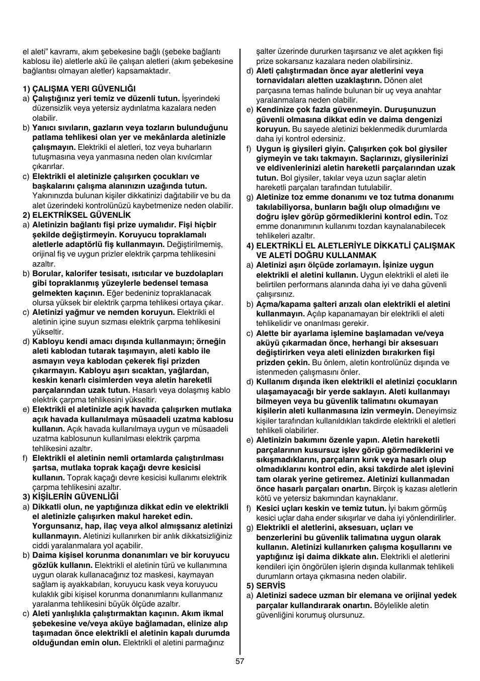 Skil 0705 RA User Manual | Page 57 / 132