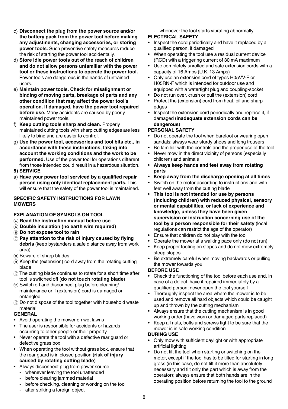 Skil 0705 RA User Manual | Page 8 / 132