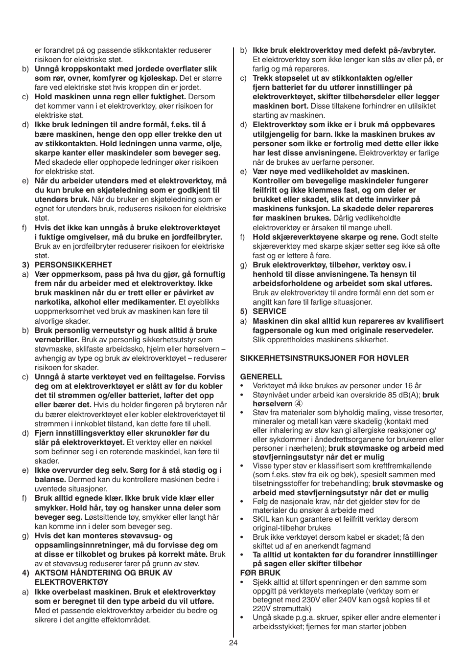 Skil 1550 AA User Manual | Page 24 / 108