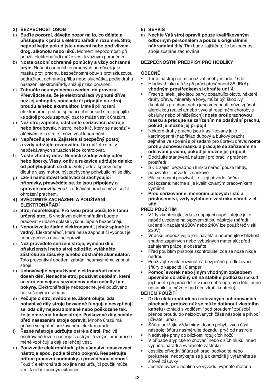Skil 1550 AA User Manual | Page 43 / 108