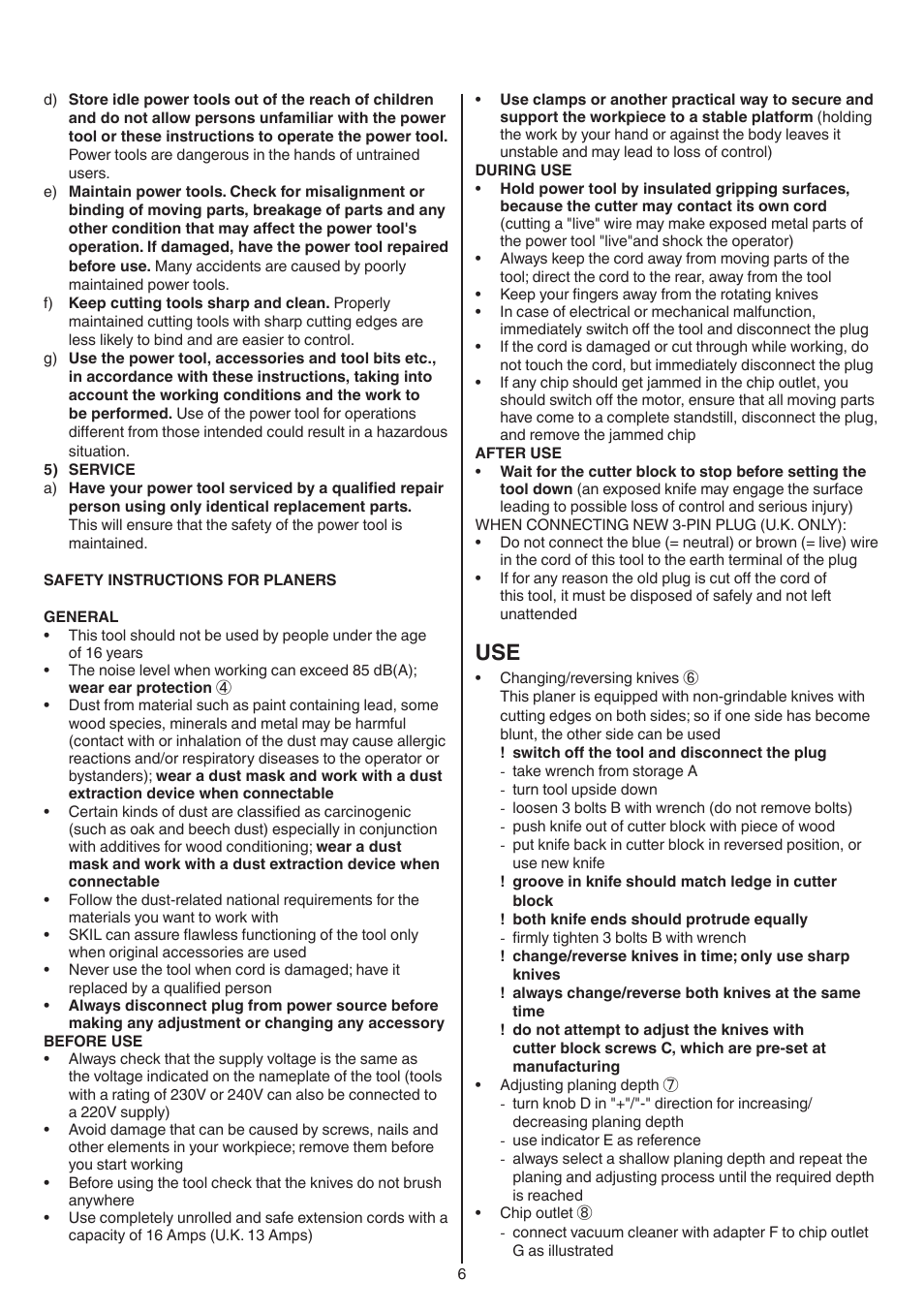 Skil 1550 AA User Manual | Page 6 / 108