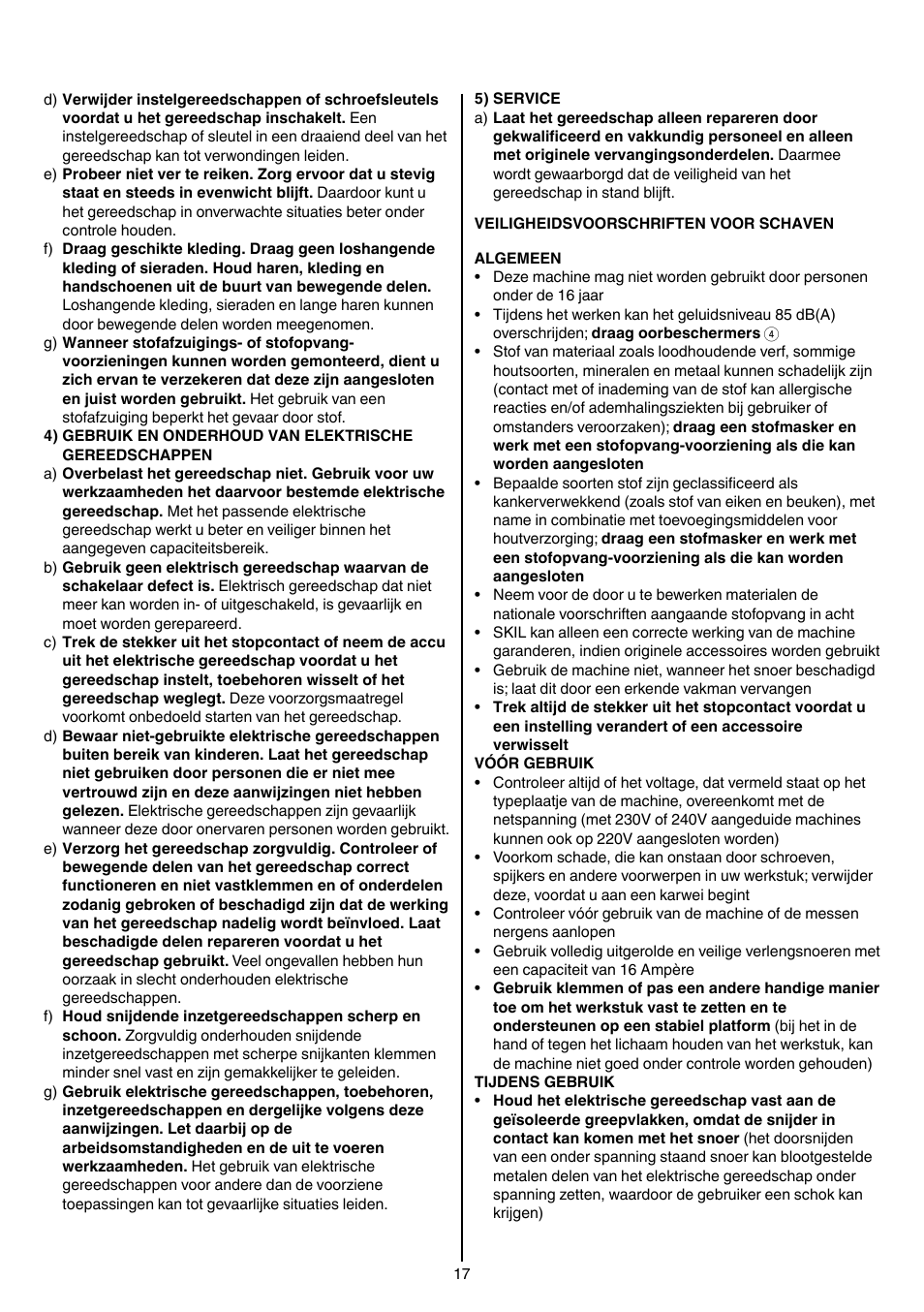 Skil 1560 AA User Manual | Page 17 / 112