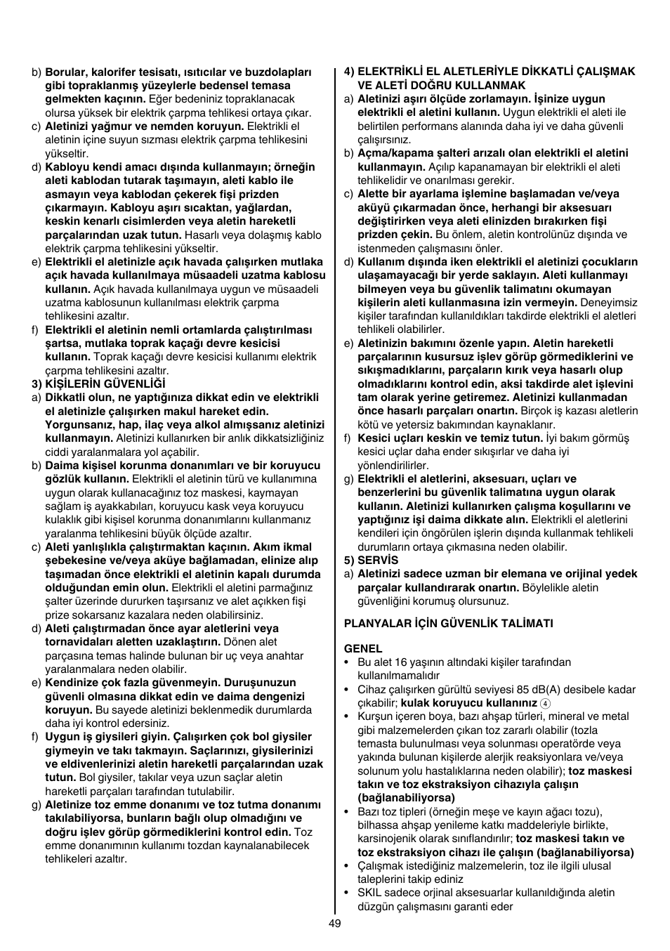 Skil 1560 AA User Manual | Page 49 / 112