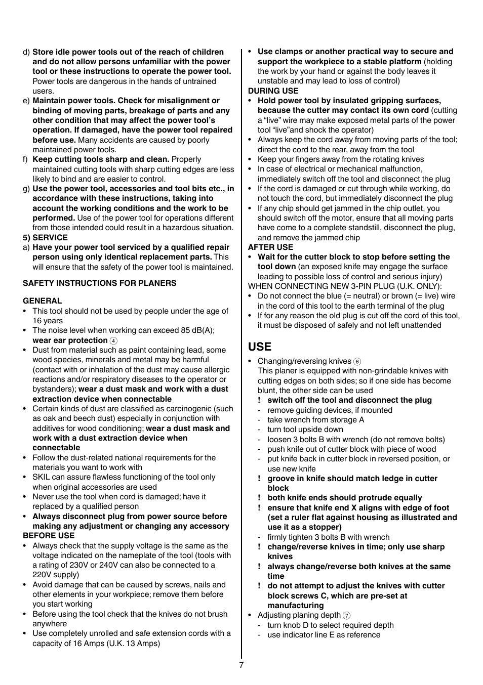 Skil 1560 AA User Manual | Page 7 / 112