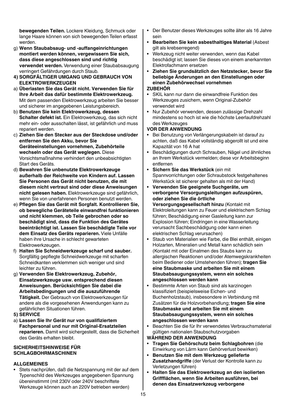 Skil 6950 AA (Torro) User Manual | Page 15 / 108