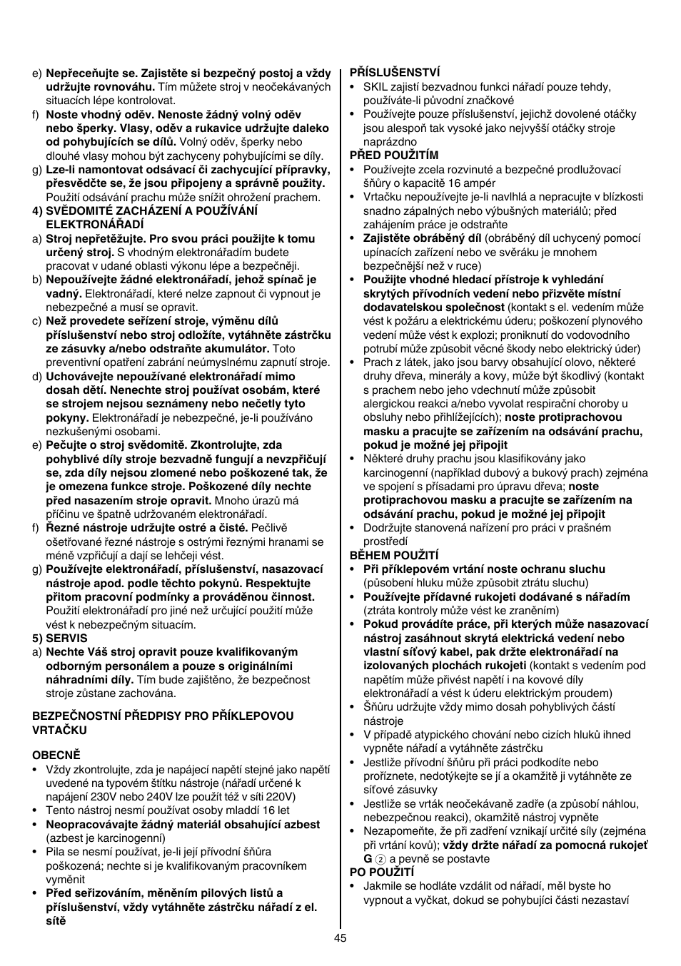 Skil 6950 AA (Torro) User Manual | Page 45 / 108