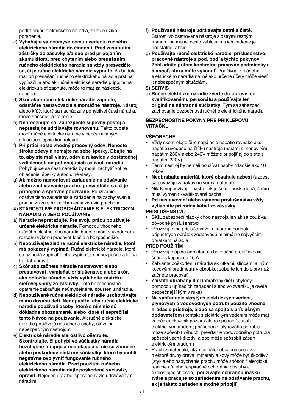 Skil 6950 AA (Torro) User Manual | Page 71 / 108