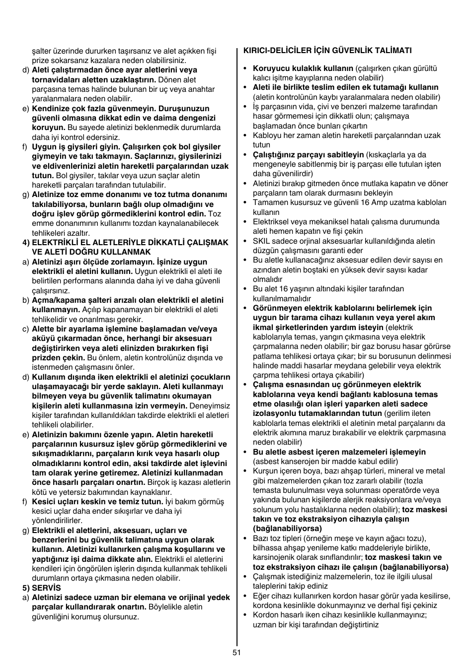 Skil 1766 AK User Manual | Page 51 / 116