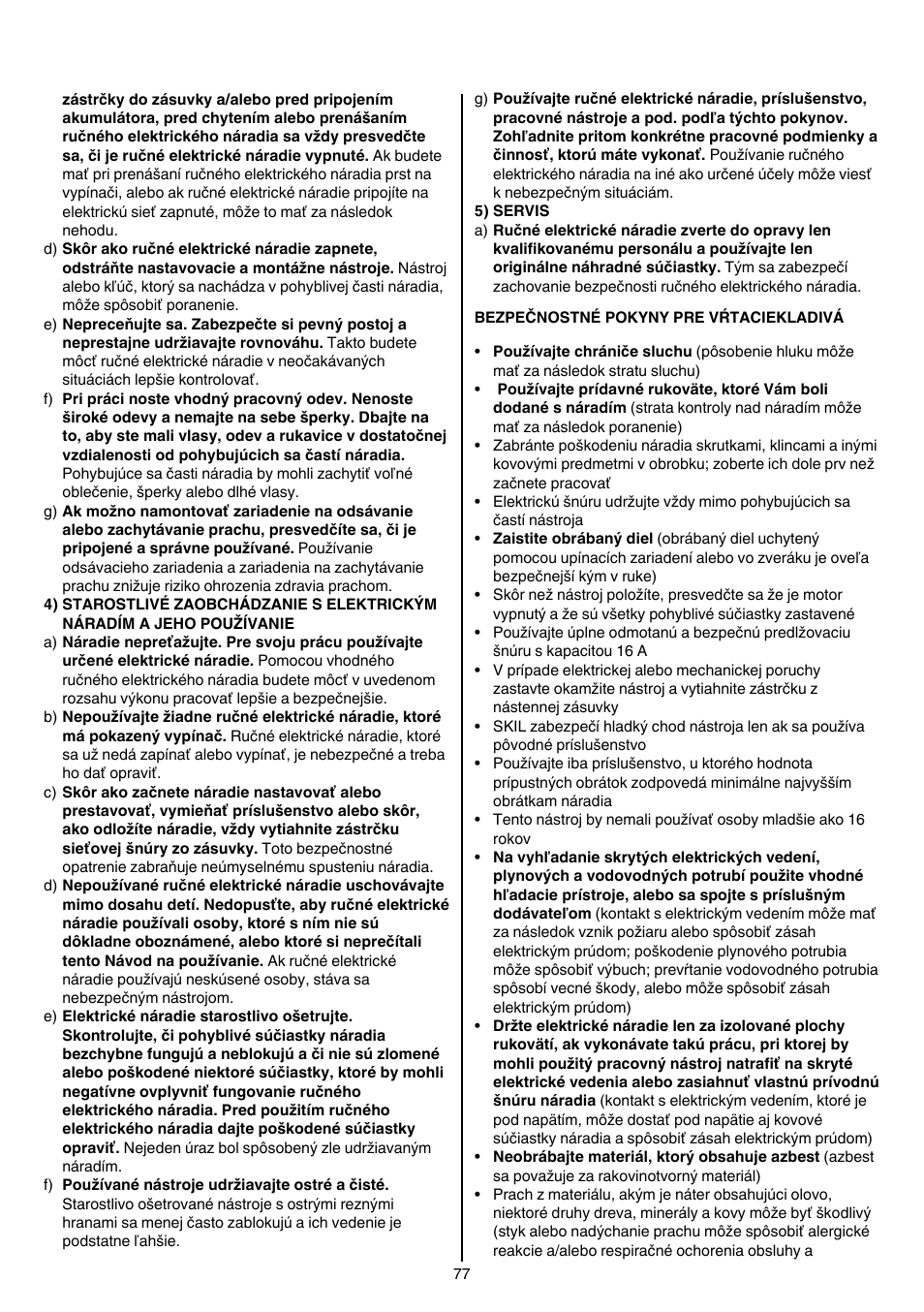 Skil 1766 AK User Manual | Page 77 / 116