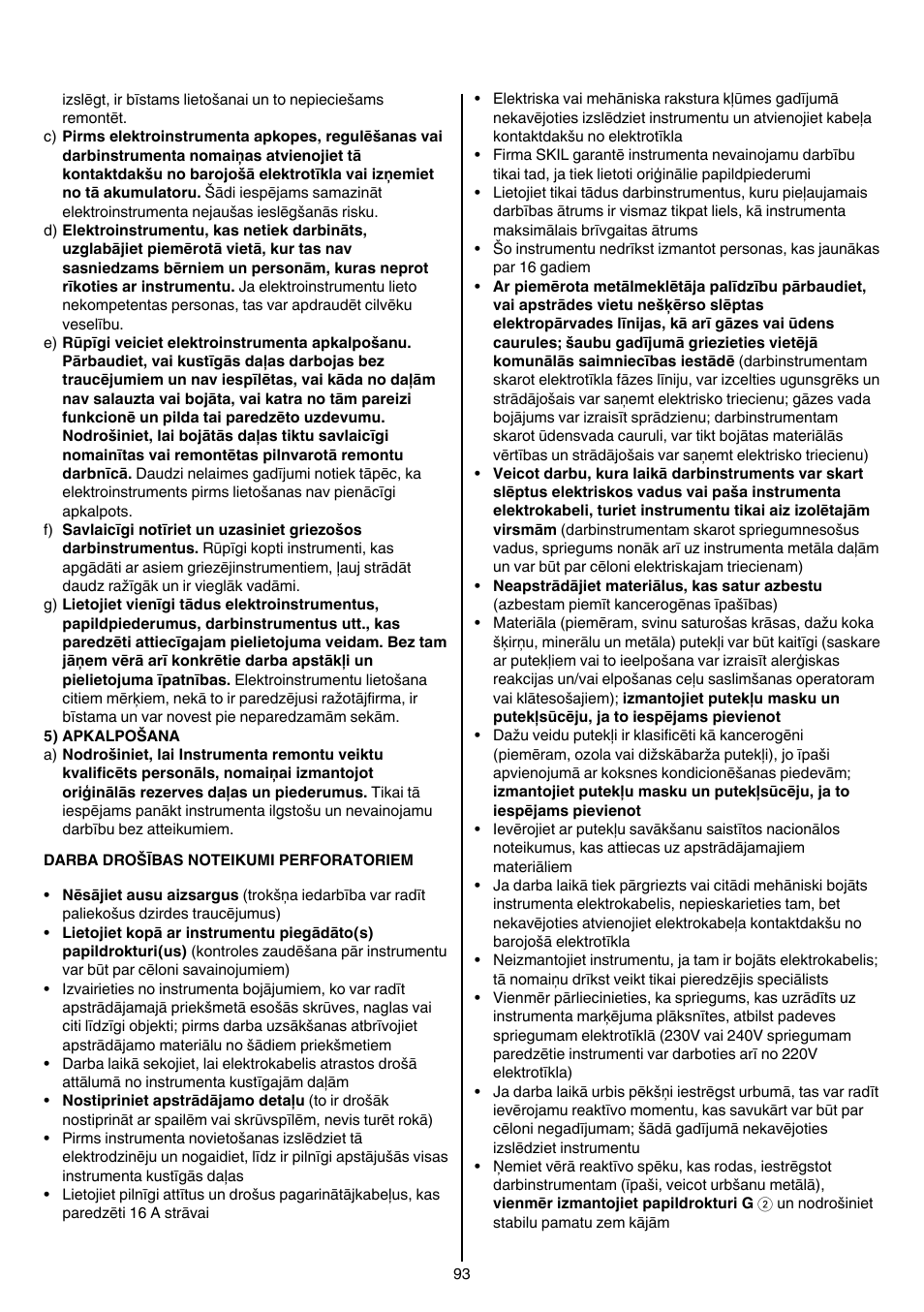 Skil 1766 AK User Manual | Page 93 / 116