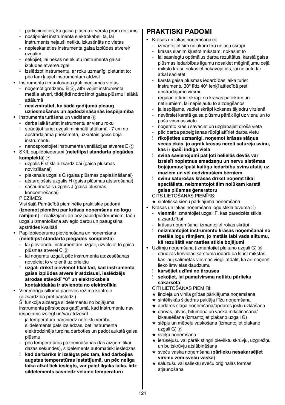 Praktiski padomi | Skil 8003 CA User Manual | Page 121 / 148