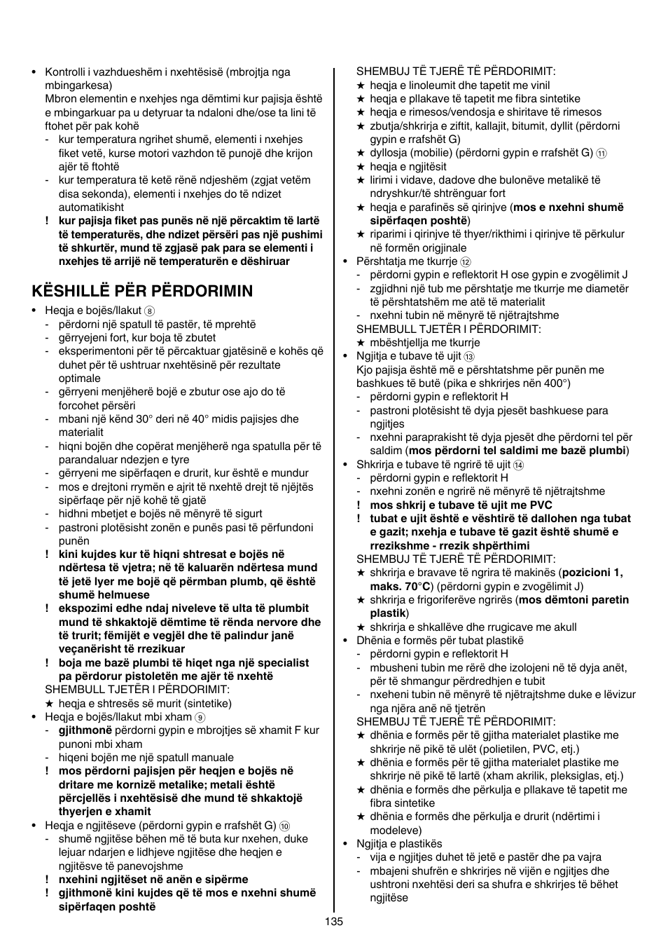 Këshillë për përdorimin | Skil 8003 CA User Manual | Page 135 / 148