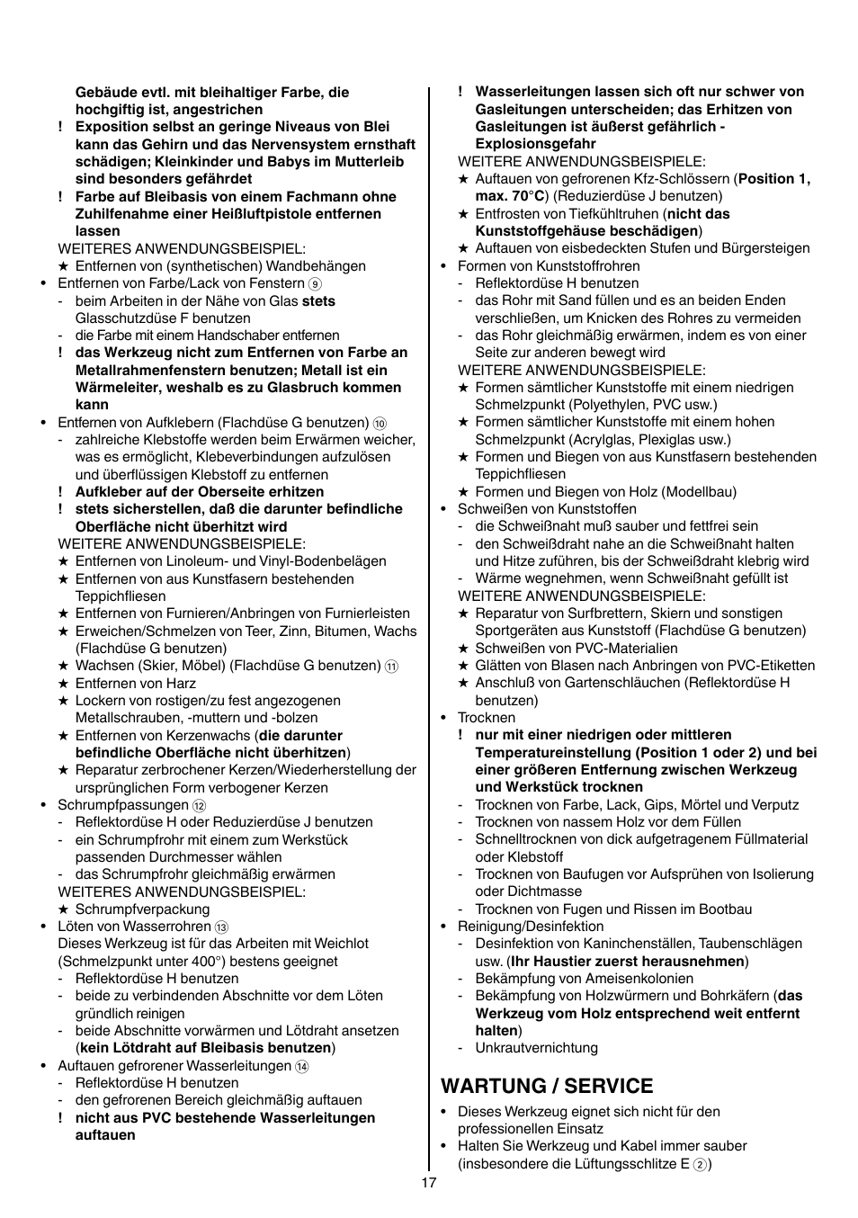 Wartung / service | Skil 8003 CA User Manual | Page 17 / 148