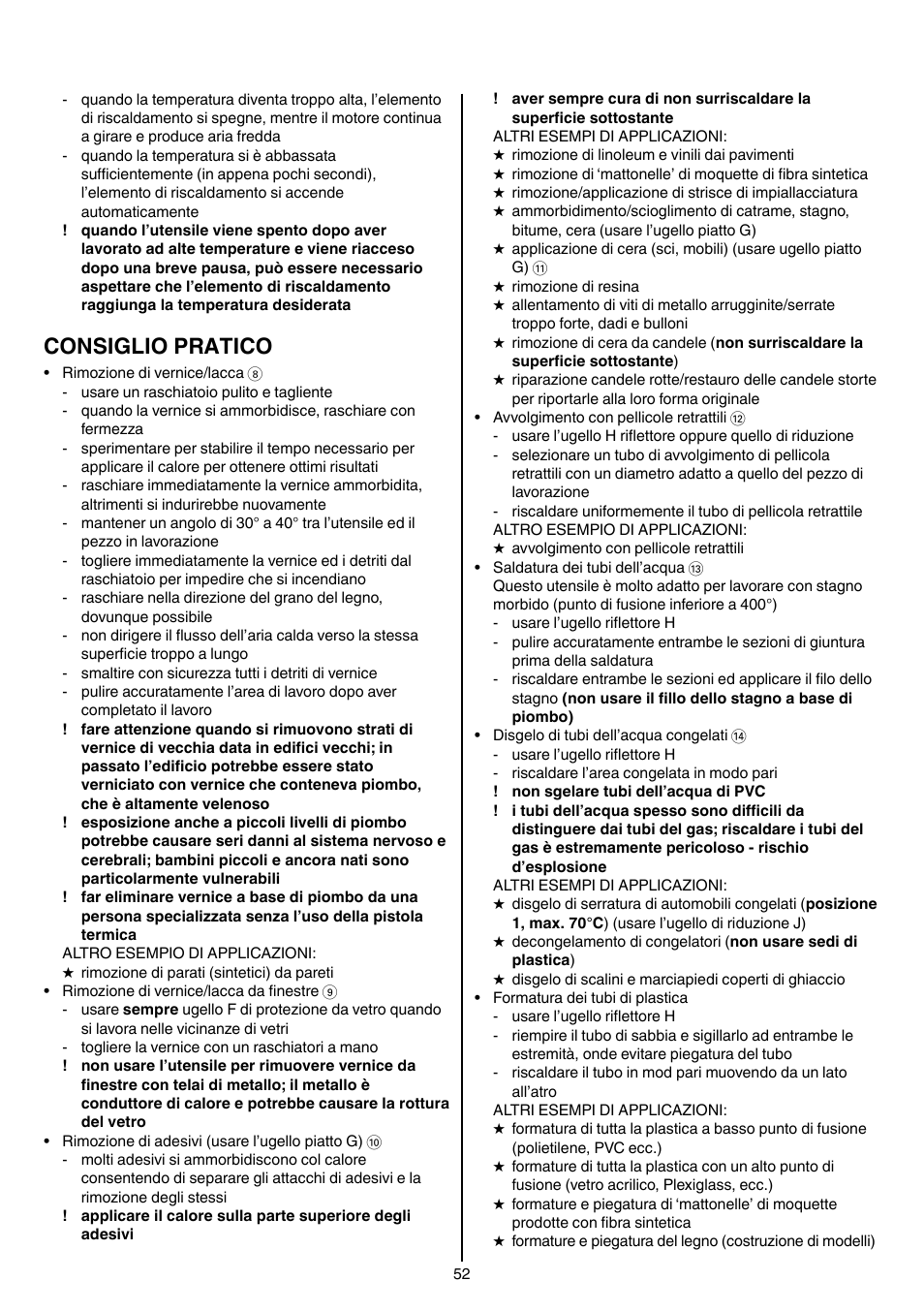 Consiglio pratico | Skil 8003 CA User Manual | Page 52 / 148