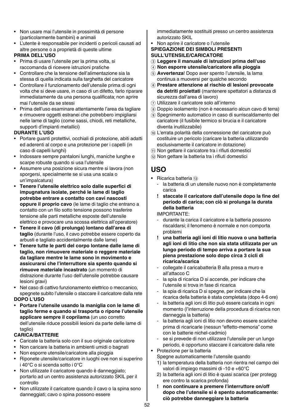 Skil 0755 RA User Manual | Page 52 / 148