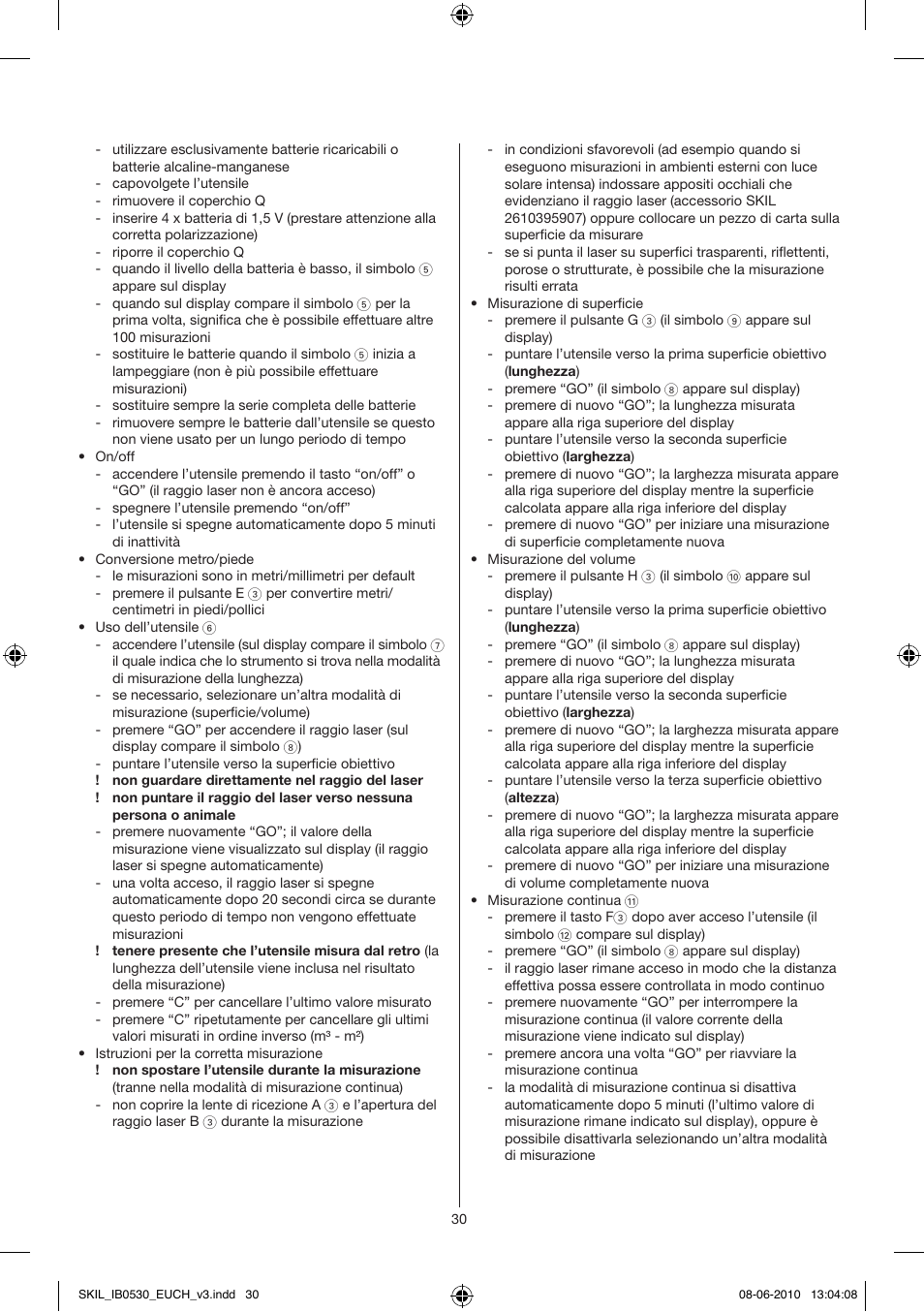 Skil 0530 AA User Manual | Page 30 / 76