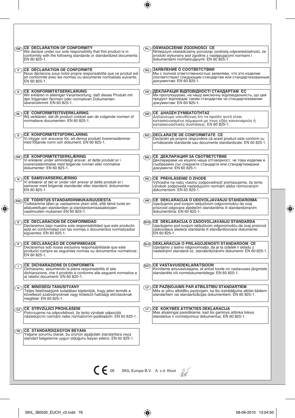 Skil 0530 AA User Manual | Page 76 / 76