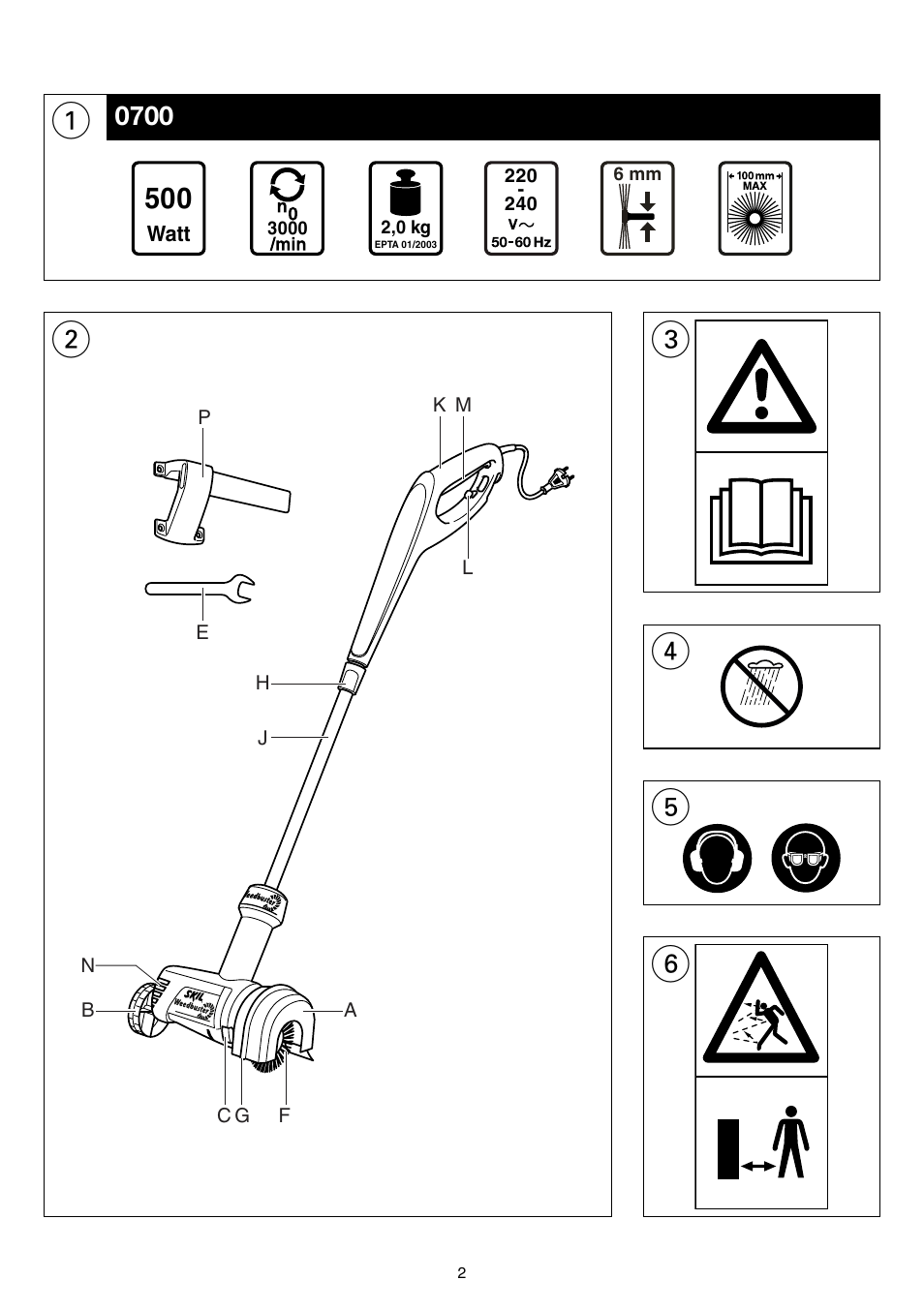 Skil 0700 RA (Weedbuster) User Manual | Page 2 / 100