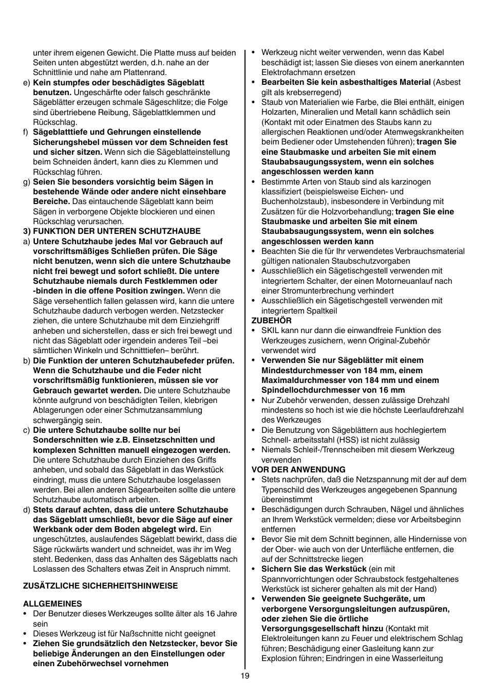 Skil 5265 AA User Manual | Page 19 / 160