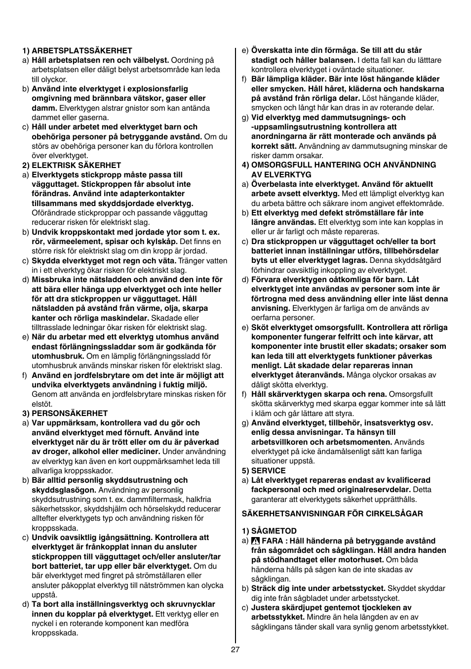 Skil 5265 AA User Manual | Page 27 / 160