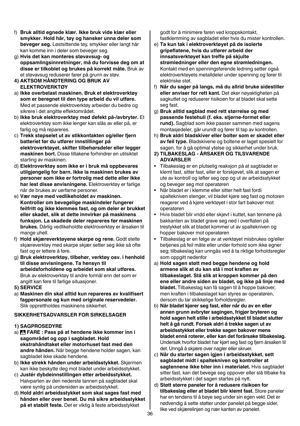 Skil 5265 AA User Manual | Page 36 / 160