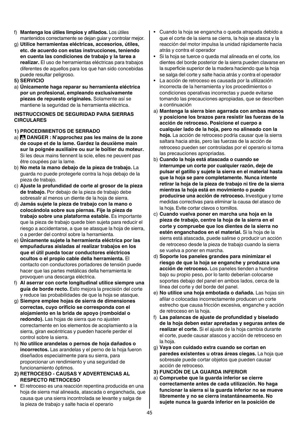Skil 5265 AA User Manual | Page 45 / 160