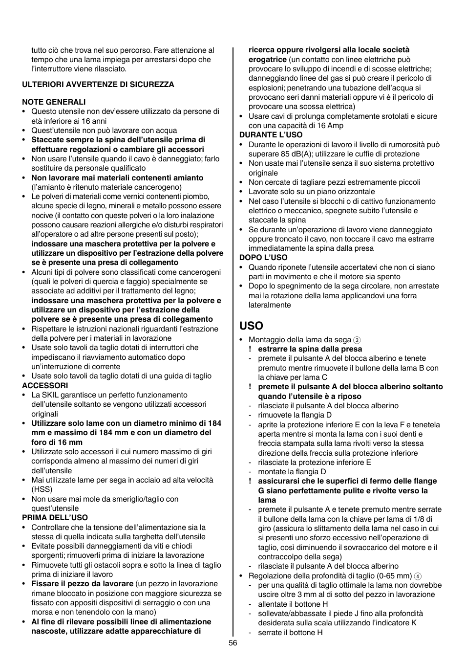 Skil 5265 AA User Manual | Page 56 / 160