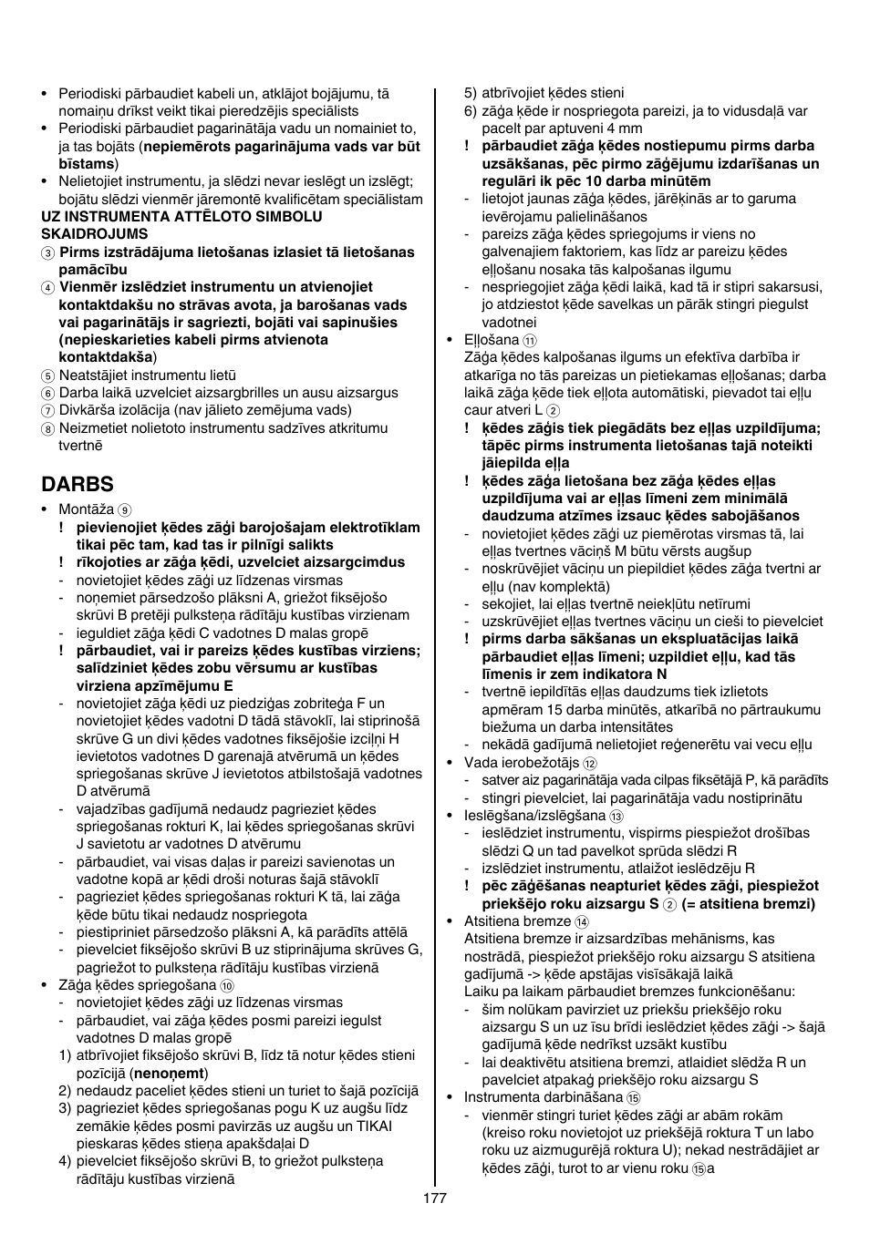 Darbs | Skil 0780 RT User Manual | Page 177 / 220